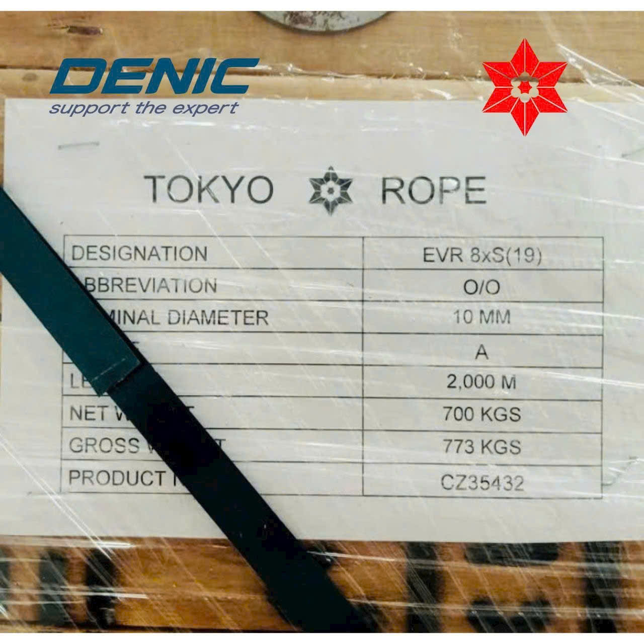 Cáp thép tải thang máy Nhật Bản<br>Hãng Tokyo Rope- 8x(S)19 Cáp thép tải thang máy Nhật Bản<br>Hãng Tokyo Rope- 8x(S)19