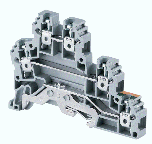 DOUBLE LEVEL GROUND / EARTH TERMINAL BLOCKS- CDLG2.5