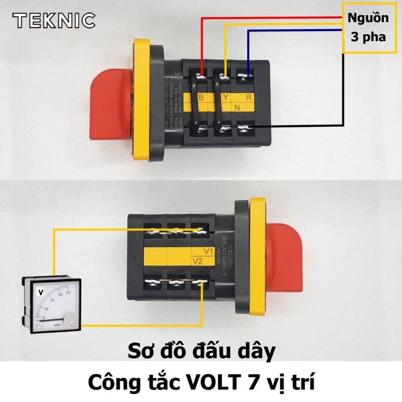 sơ đồ đấu dây công tắc chuyển mạch 7 vị trí